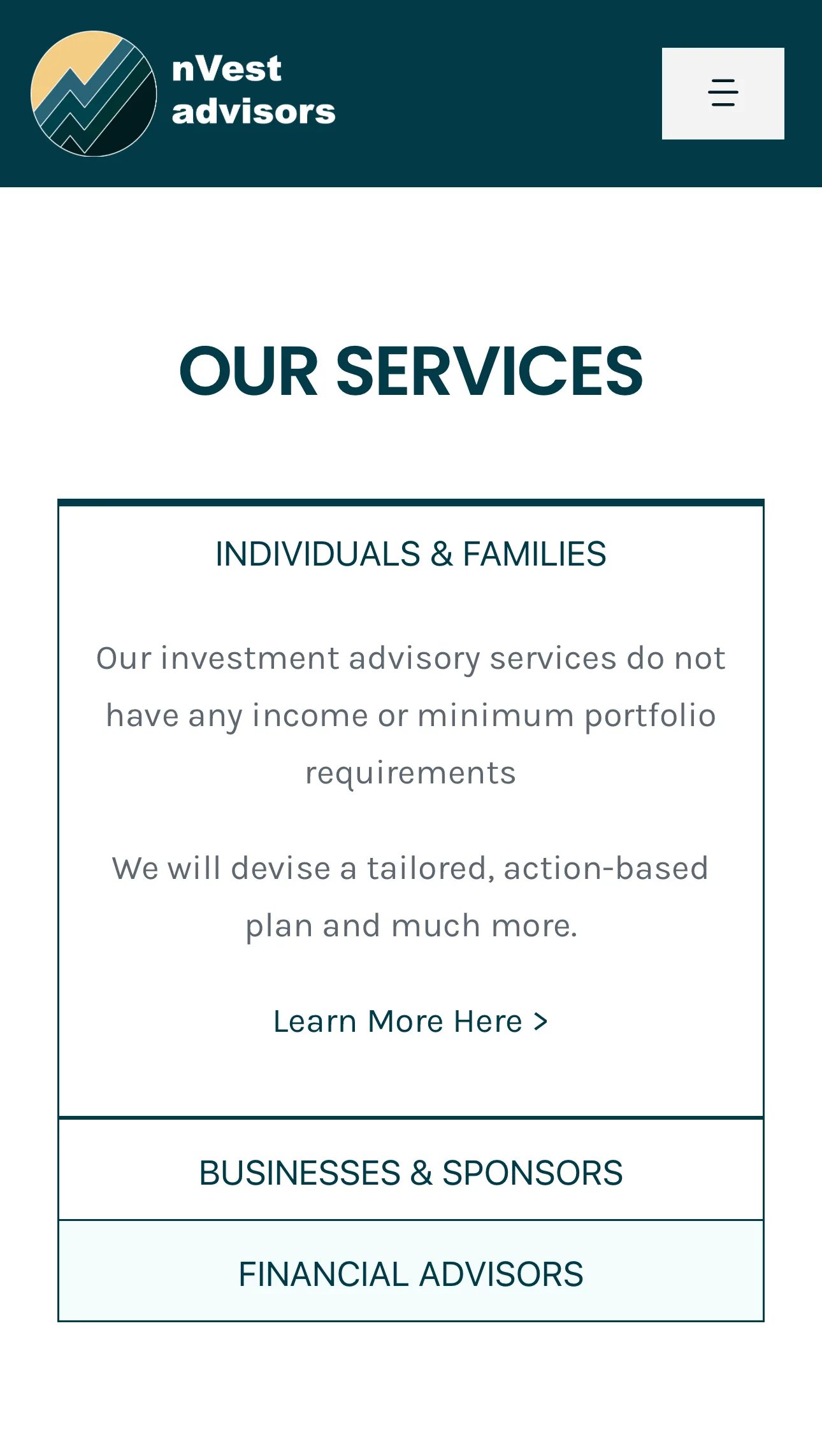 nVest Advisors work sample